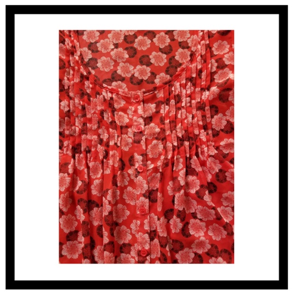 Xhilaration Sheer Button Down Size Shirt Top M - Picture 3 of 4